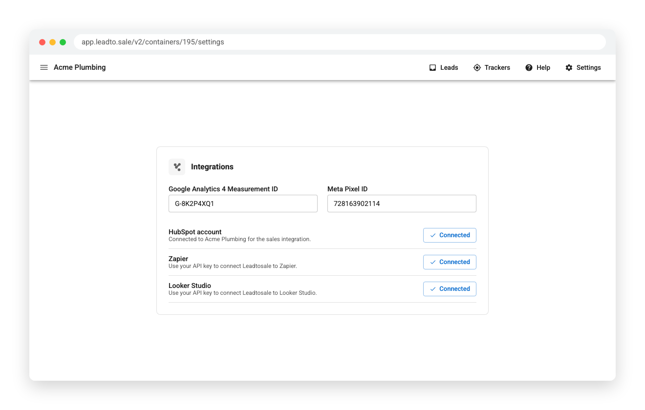 Google & Meta Integrations