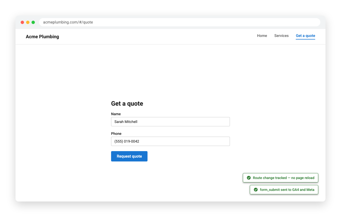 Track Single Page Apps