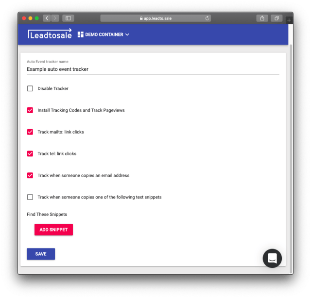 Measure events automatically