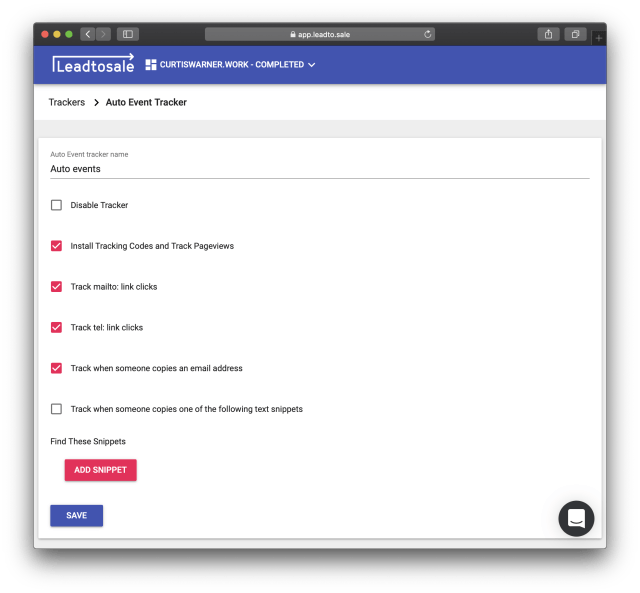 Call tracking with Leadtosale