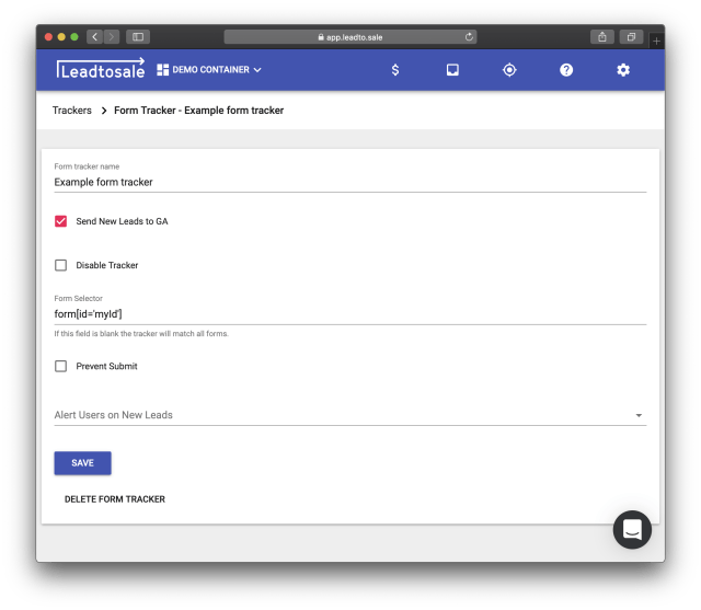 Measure forms with Leadtosale