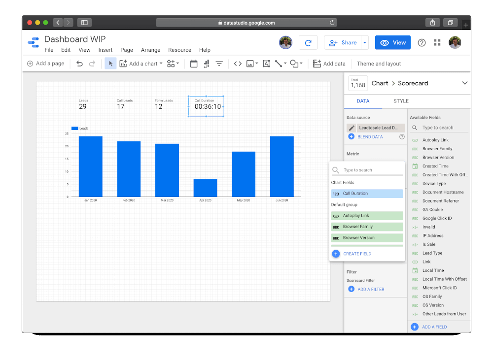 Call Tracking Software with Google Data Studio Integration | Leadtosale